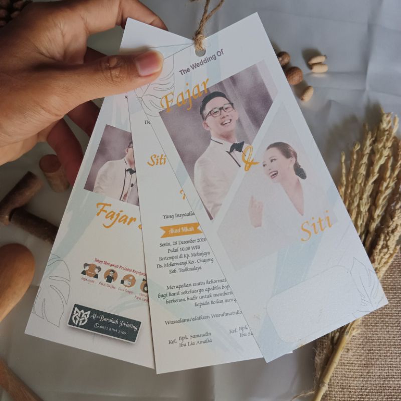 FREE UNDANGAN WEBSITE   UNDANGAN PERNIKAHAN HANGTAG UNIK ELEGAN CUSTOM SIMPLE MURAH  -  UNDANGAN VIR