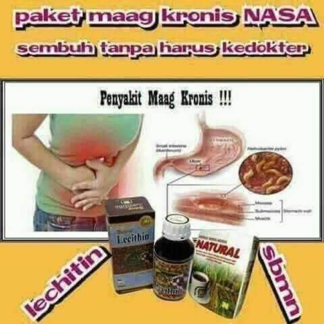 Paket maag kronis,asam lambung Nasa(LECHITIN,SBMN,CHLOROPHYLLIN) ori