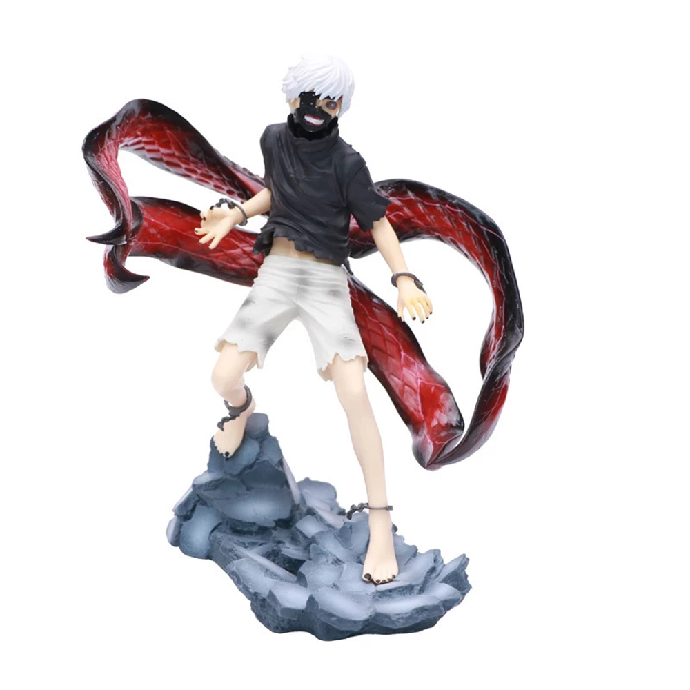 Lanfy Mainan Action Figure Tokyo Ghoul Anime Awakened Ken Kaneki Ken Kaneki Bahan Pvc Skala 1 / 8 2 Kepala