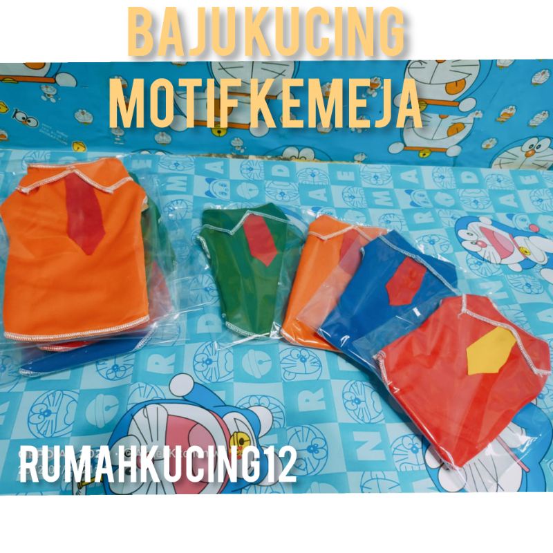 BAJU KUCING MOTIF KEMEJA