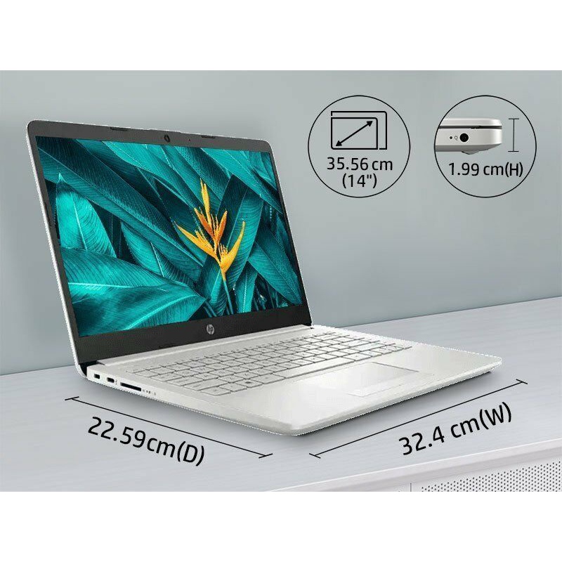 HP Laptop 14S-DK1524AU 14inch 512gb SSD Silver FREE TAS - Garansi 2 Tahun