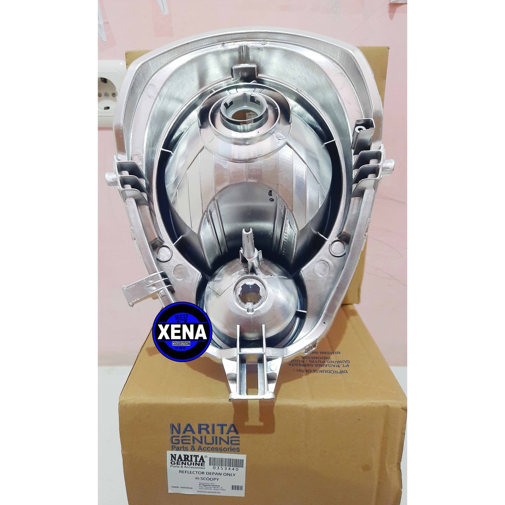 Reflektor lampu depan Honda Scoopy lama old karbu / Reflektor - lampu depan honda scoopy karbu biasa / Reflektor lampu depan honda scoopy karbu lama / Reflektor lampu depan scoopy karbu karburator lama Narita