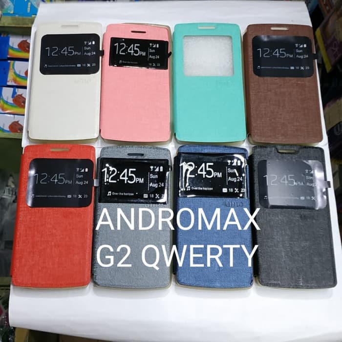 ANDROMAX G2 QWERTY sarung flip cover ume/ sarung model buku MANTUL