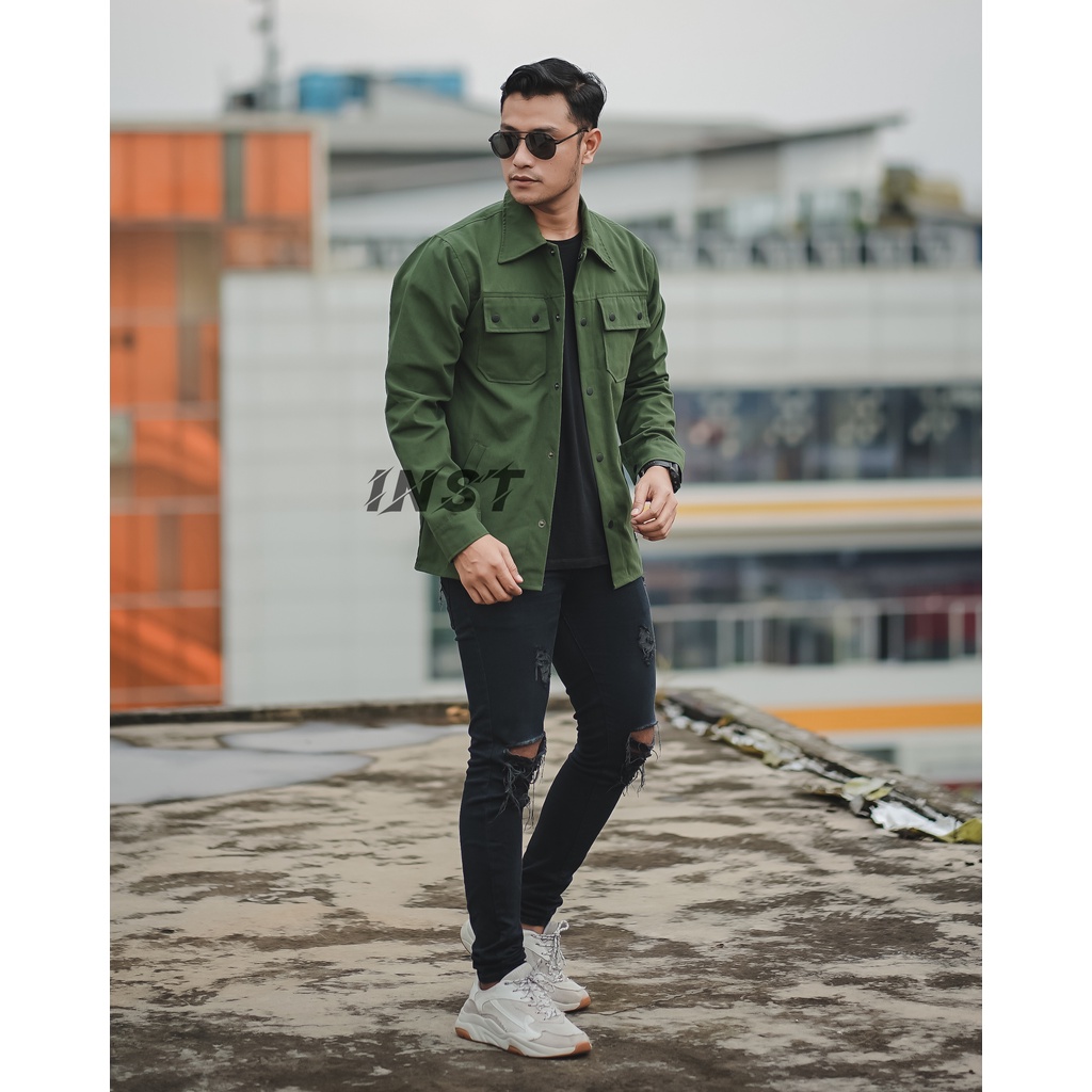 INST JAKET CANVAS COWO SEMI PARKA/TREKER/ TERMURAH