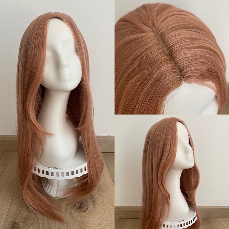 TS208 full wig korean straight tanpa poni ROSE 65-70 cm