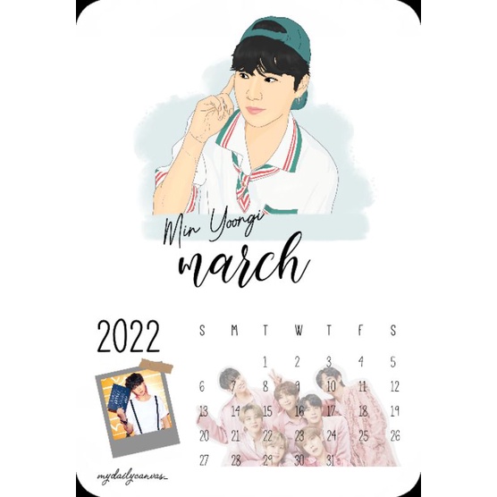 

kalender dinding BTS