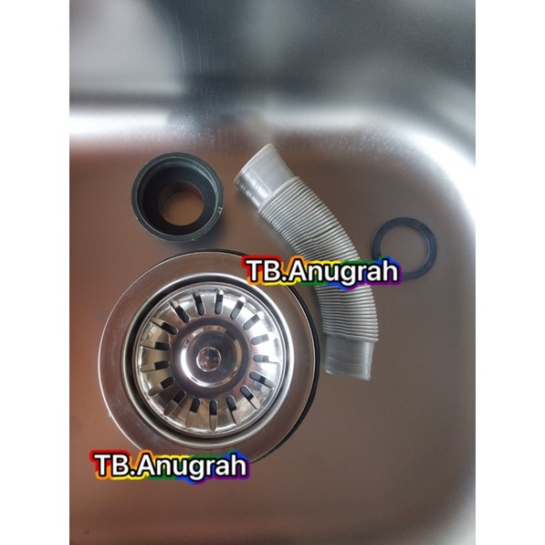 BAK CUCI PIRING STAINLESS SINK CUCI PIRING BAK CUCI PIRING 1 LUBANG FREE AFUR KITCHEN SINK WASTAFEL