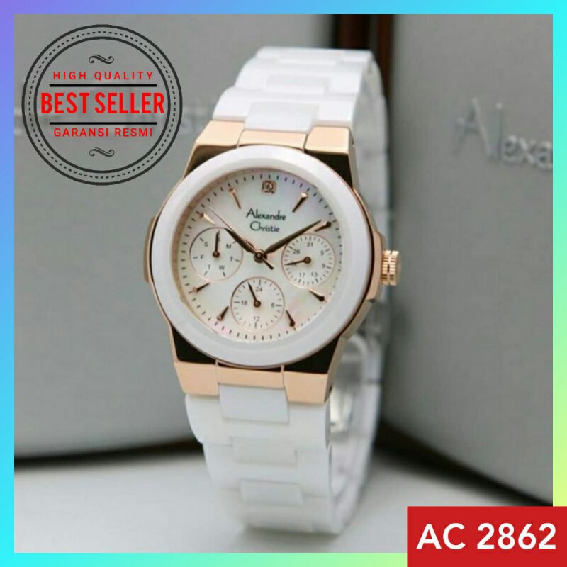 Alexandre Christie AC 2862 Seramik Jam Tangan Wanita Analog