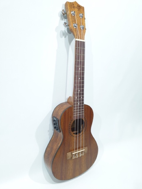 Ukulele Elektrik Concerto Merk Cowboy Tipe UK-23 S ENS Coklat Tua EQ TUNER Murah Jakarta