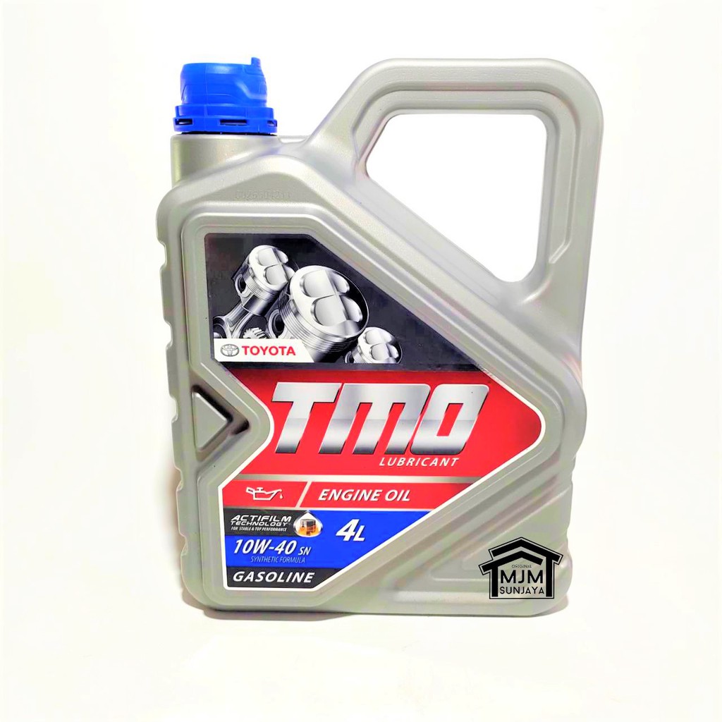 Oli Mesin Mobil Toyota Bensin TMO 10W-40 10W40 4 Liter Galon Full Synthetic Gasoline SN TMO Biru 10W