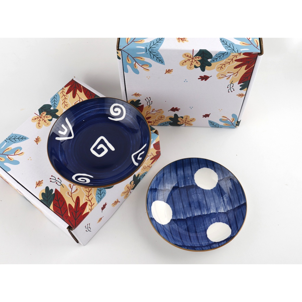 Piring Jepang Keramik Set Gift Premium Quality 2 pc