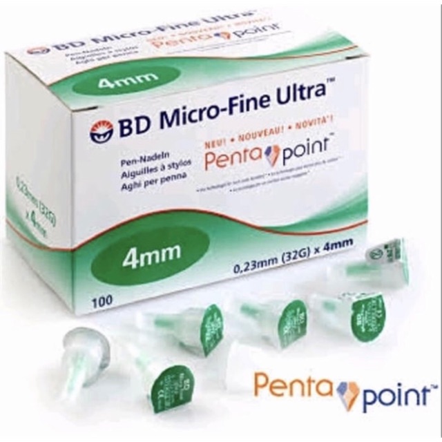 BD micro fine ultra 4 mm jarum insulin ( per pcs )