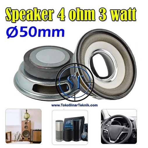 Speaker Mini 4 Ohm Bulat 3W 2&quot; Inch Full Range Audio Loudspeaker 4R 50mm 3 Watt Speaker Toys Box Audio Sound System