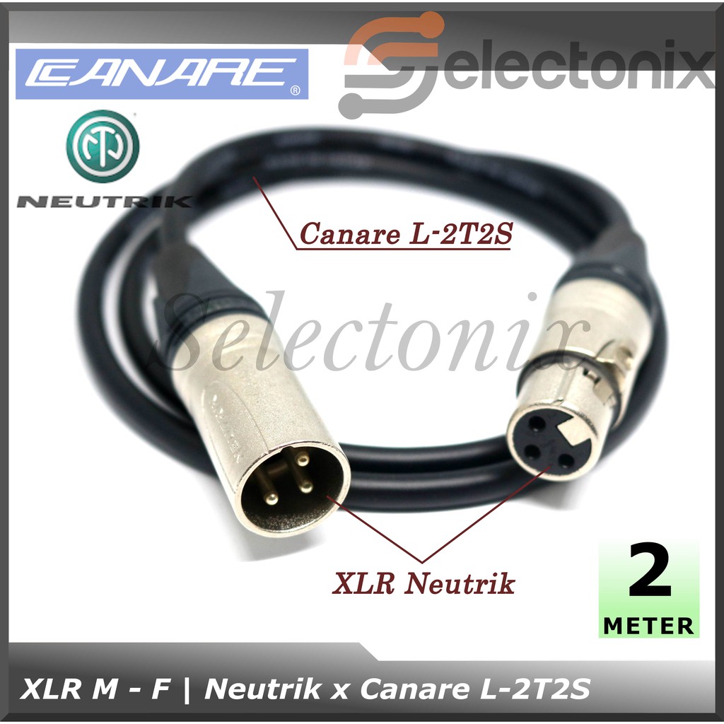 Kabel Mic XLR Male - Female | Neutrik x Canare [2m]