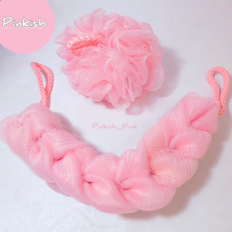 Sponge Mandi Pink Lembut Busa Berlimpah