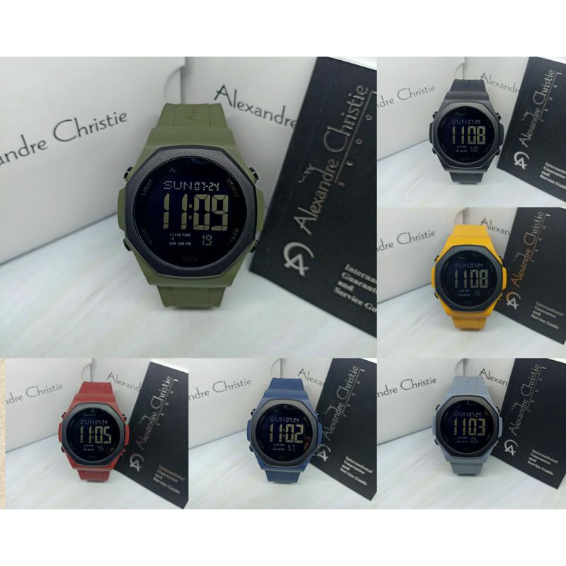 Jam Tangan Pria Alexandre Christie 9359 AC9359 AC 9359 Tali Karet / Rubber