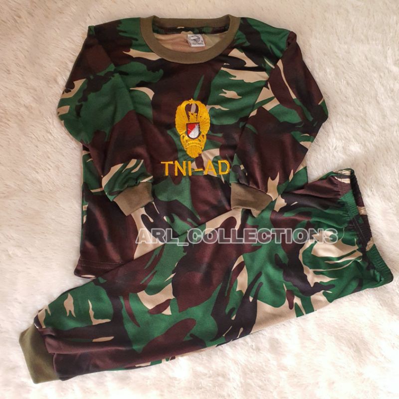 setelan kaos anak panjang loreng malpinas tni ad bahan dryfit jersey - baju kaos anak panjang loreng