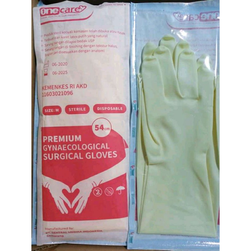 Sarung Tangan Obgyn Steril OneCare / Handscoon Gynaecological Surgical Gloves
