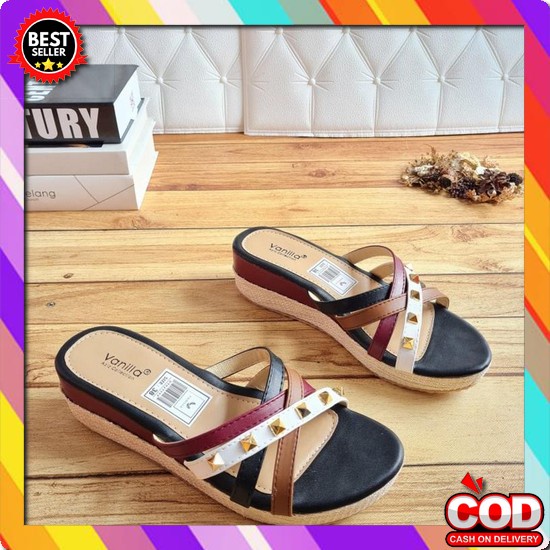 Restock Wyn Sandal Wedges Marie Claire Import Fashion Korea Wg8040 Abbushoes Ph 20 Sendal Wedges Sil