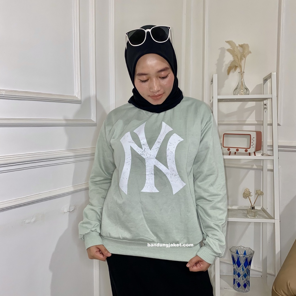 NY BIG LOGO SWEATER CRAWNECK || SWEATER BASIC NEW ART