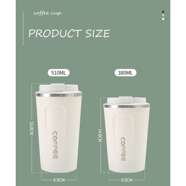 Termos Coffee & Tea Minum Stainless Tahan Panas & Dingin/ travel coffee mug/gelas kopi