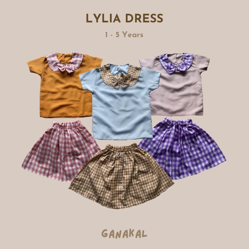 Lylia Dress / Setelan Dress anak / Baju Setelan Anak