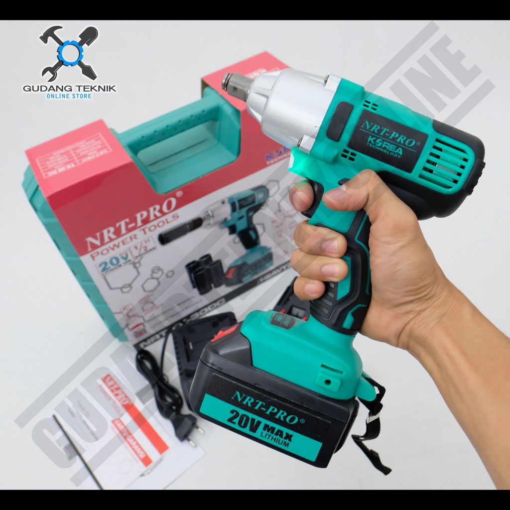 Cordless Impact Wrench 20V NRT TX-30DC - Mesin impact Wrench Baterai Impek Pembuka Baut