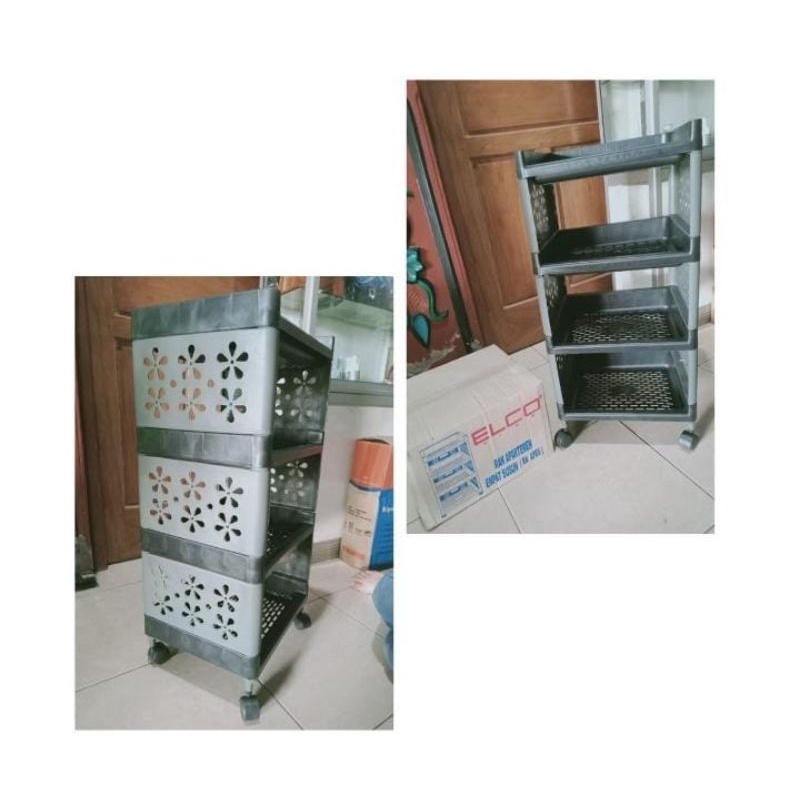 Rak serbaguna ELCO 5 susun ada 4 roda