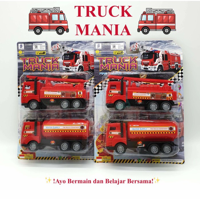 Toko Mainan ALFA Fire Rescue Truck Mania 2pcs BP9033