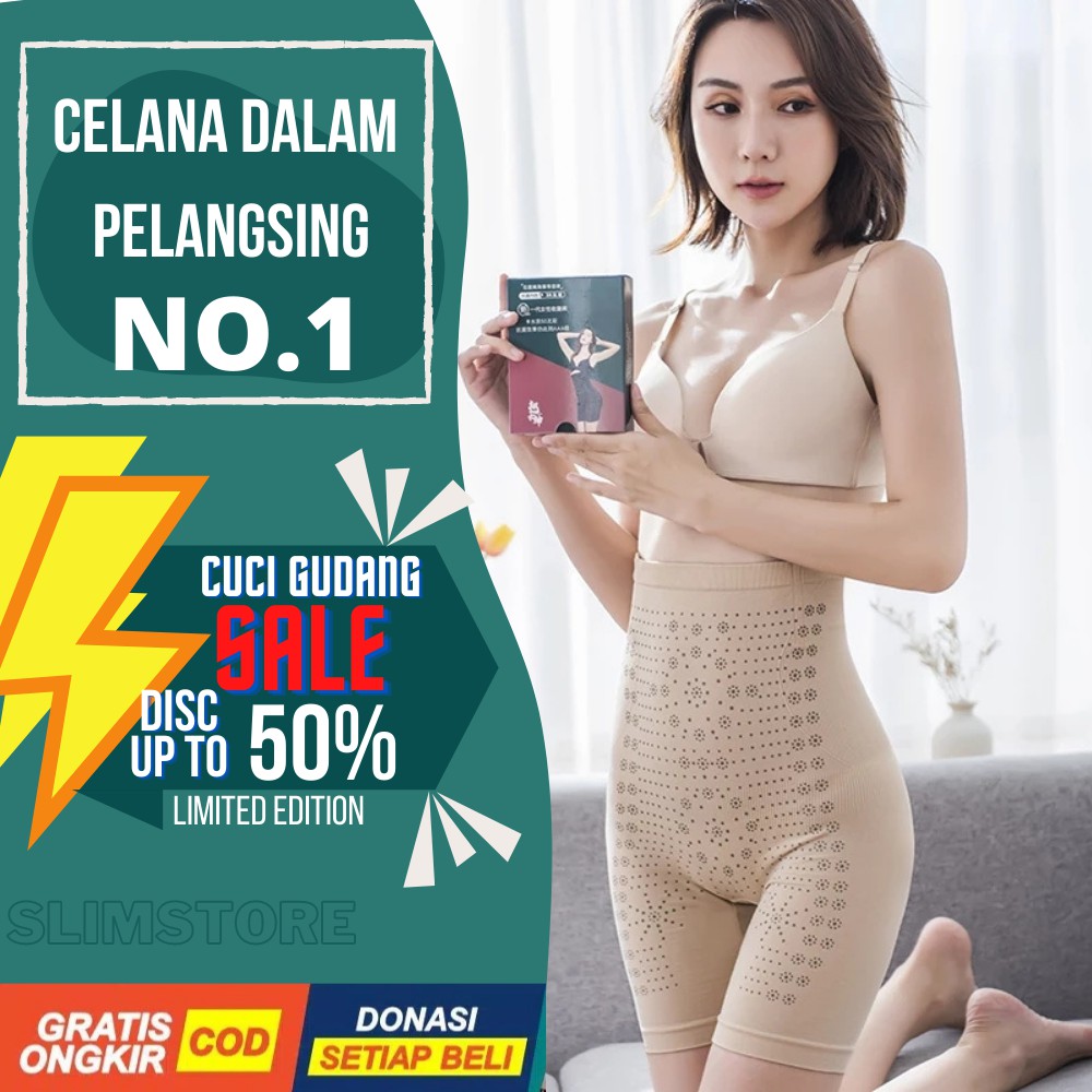 Celana Dalam Korset Pelangsing Pembakar Lemak Perut Pembentuk Bokong