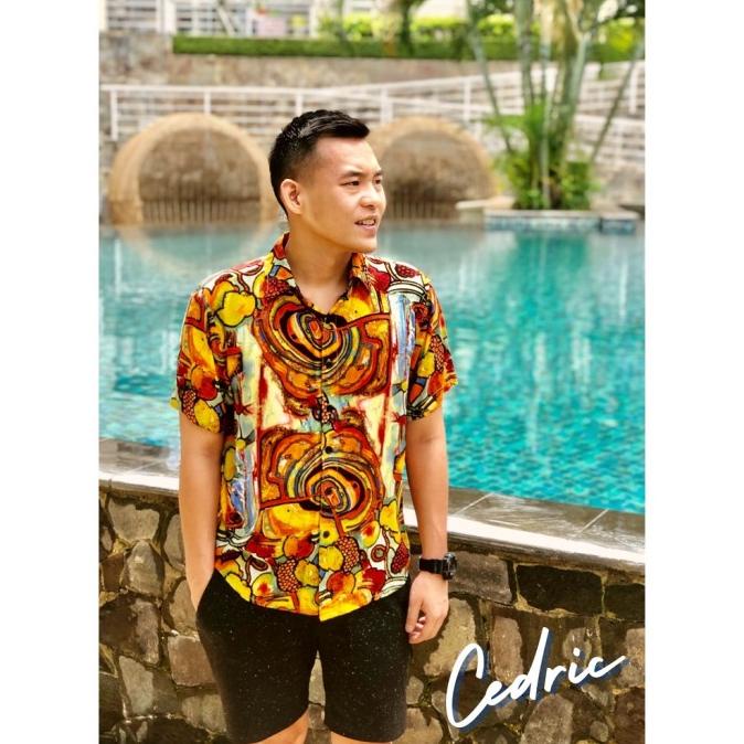 CEDRIC KEMEJA PANTAI PRIA WANITA KOREA MONET HAWAIIAN SHIRT DGF654161E