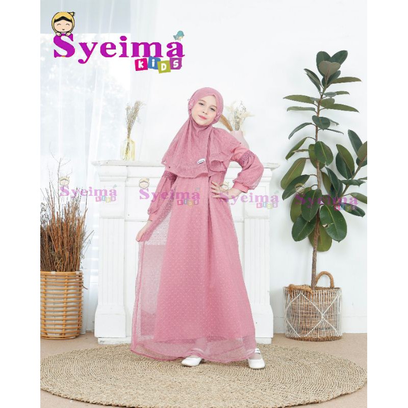 Daneen Dress baju muslim Gamis Anak Perempuan Bahan Maxmara Tile Premium By Syeima.id