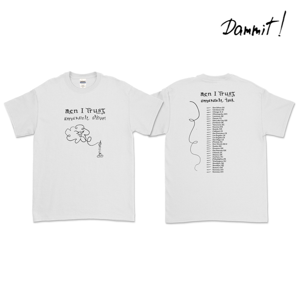 MEN I TRUST - UNTOURABLE TOUR USA 2021 T-SHIRT - S, M, L, XL.