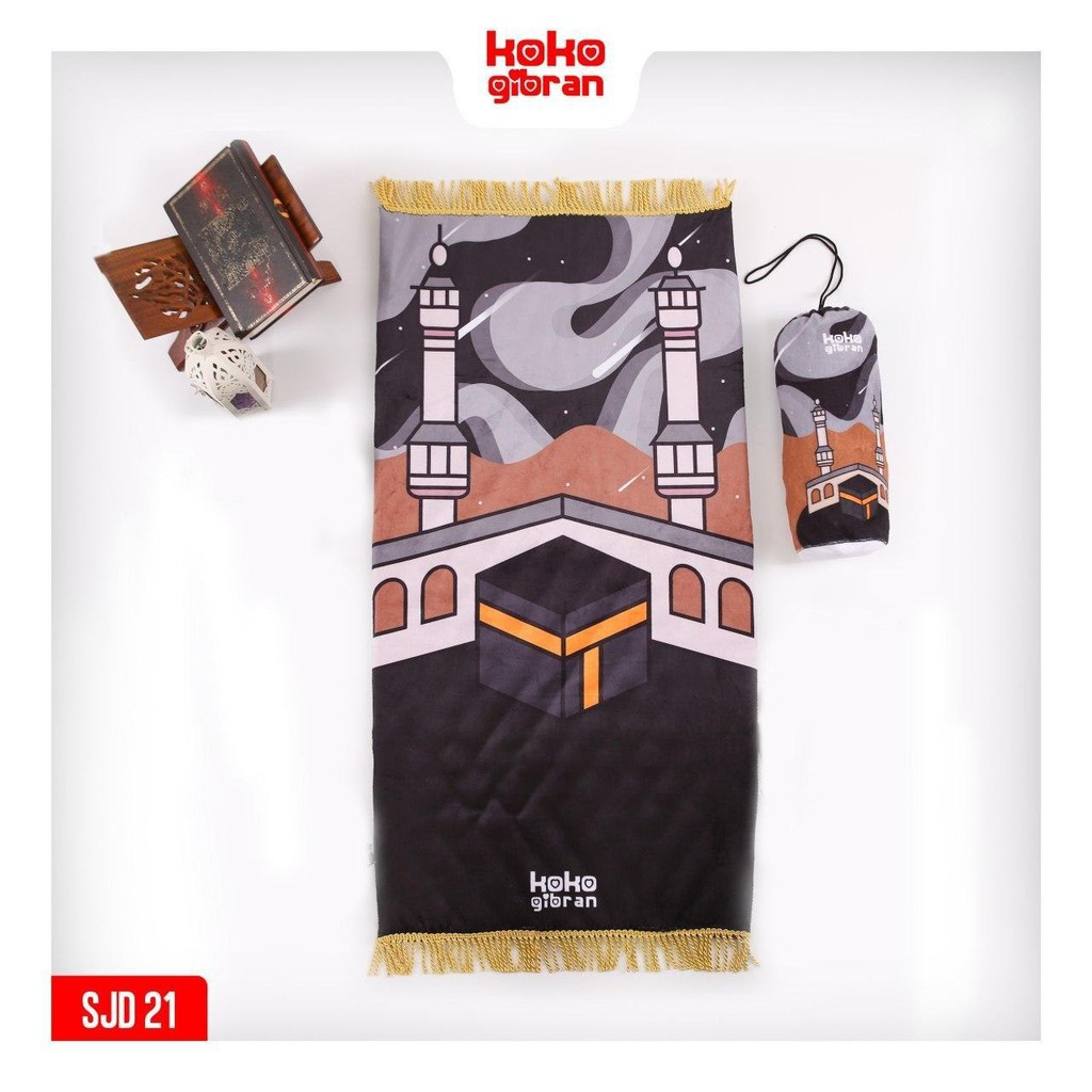 FREE POUCH Sejadah Custom Nama - Sejadah Laki Laki - Sejadah Printing - Sajadah Nama Anak - Sajadah Koko Gibran - Sejadah Nama - Perlengkapan Shalat Sajadah Anak Karakter - Sajadah Anak-SJD21