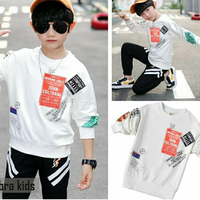 Baju Anak Korea Umur 7 8 9 10 Tahun TK Set Stelan Setelan Laki Cowok Pria Murah Import Cowo Usia ld