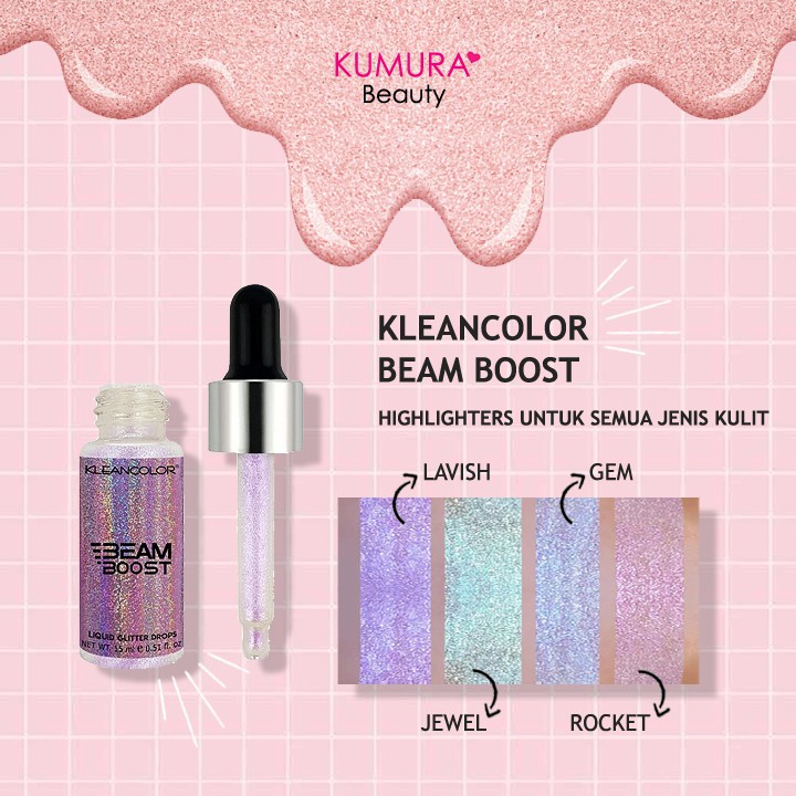 KLEANCOLOR BEAM BOOST LIQUID HIGHLIGHTERS GLITTER DROPS