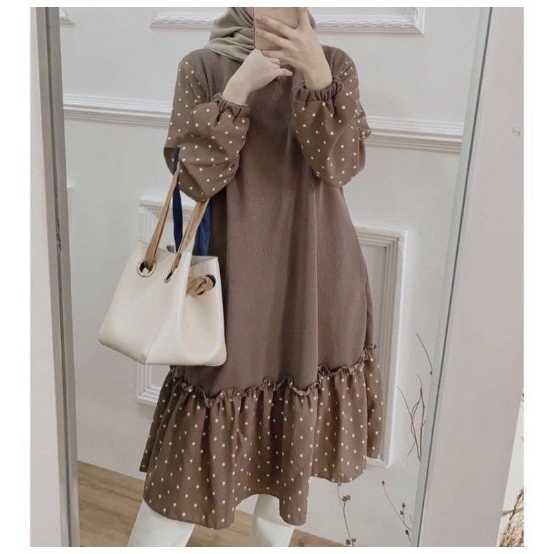 VALERI TUNIK BAJU ATASAN WANITA MOTIF POLKADOT