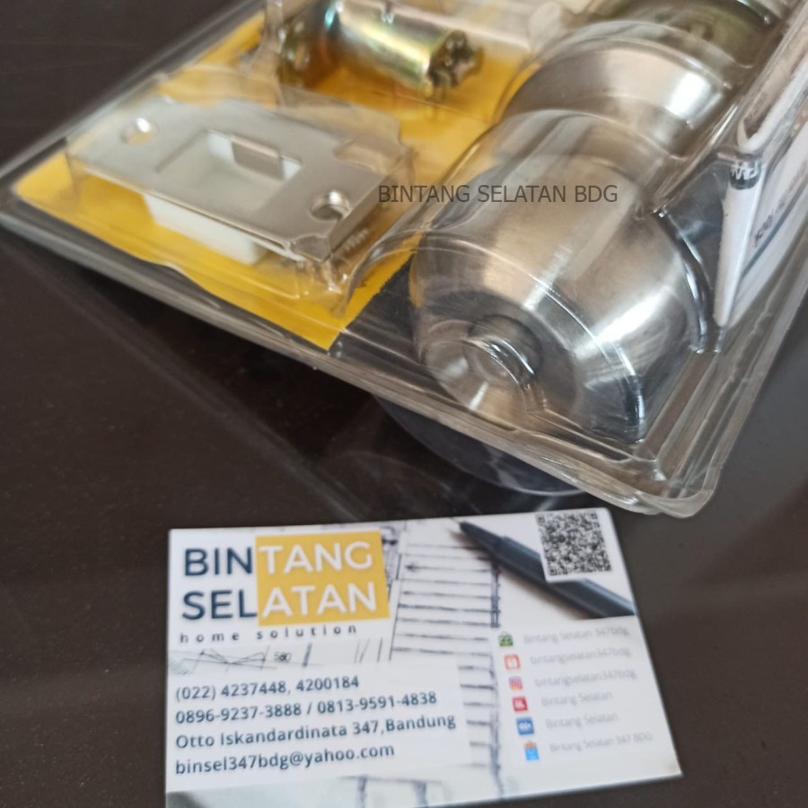 KUNCI PINTU BULAT YALE/ LOCKSET YALE WITH CYLINDER STAINLESS SUS 304