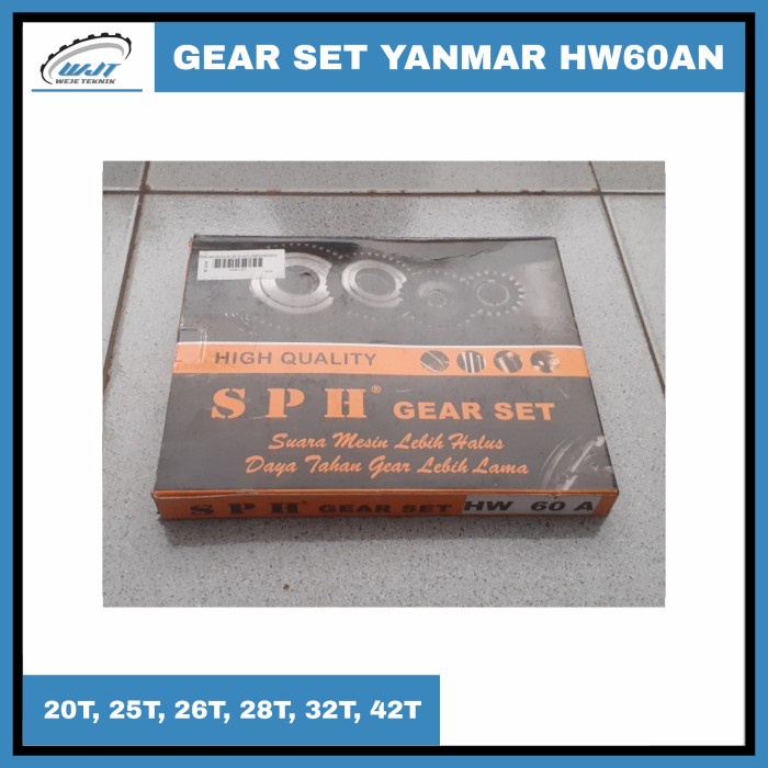 GEAR SET PK YANMAR GEAR GIGI SET KOMPLIT YANMAR HW60AN MESIN PENGUPAS GABAH HW60AN