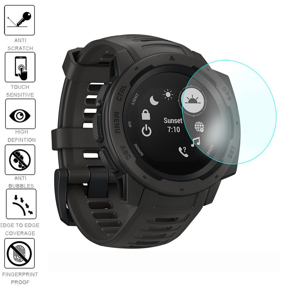 Pelindung Layar Tempered Glass Hd 9h 2.5d Anti Gores / Ledakan Untuk Garmin Instinct