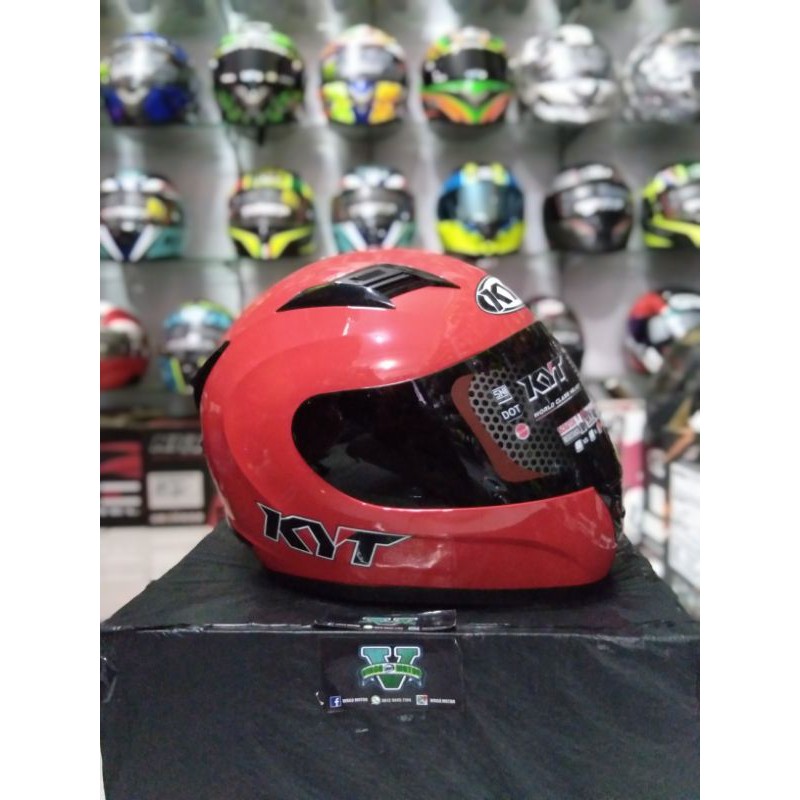 HELM KYT R-10 SOLID FIRE RED FULL FACE