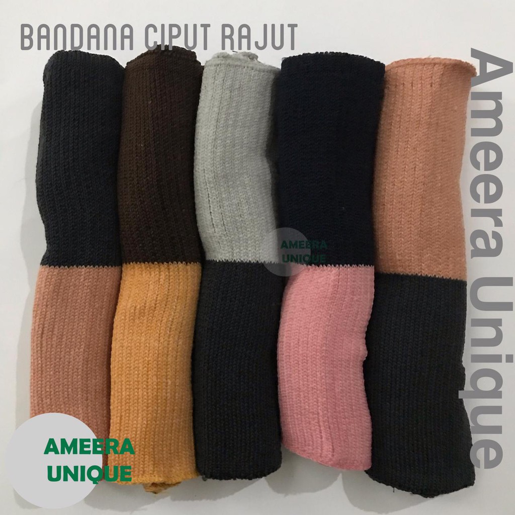 Bandana Hijab Ciput Rajut Inner Dua Warna