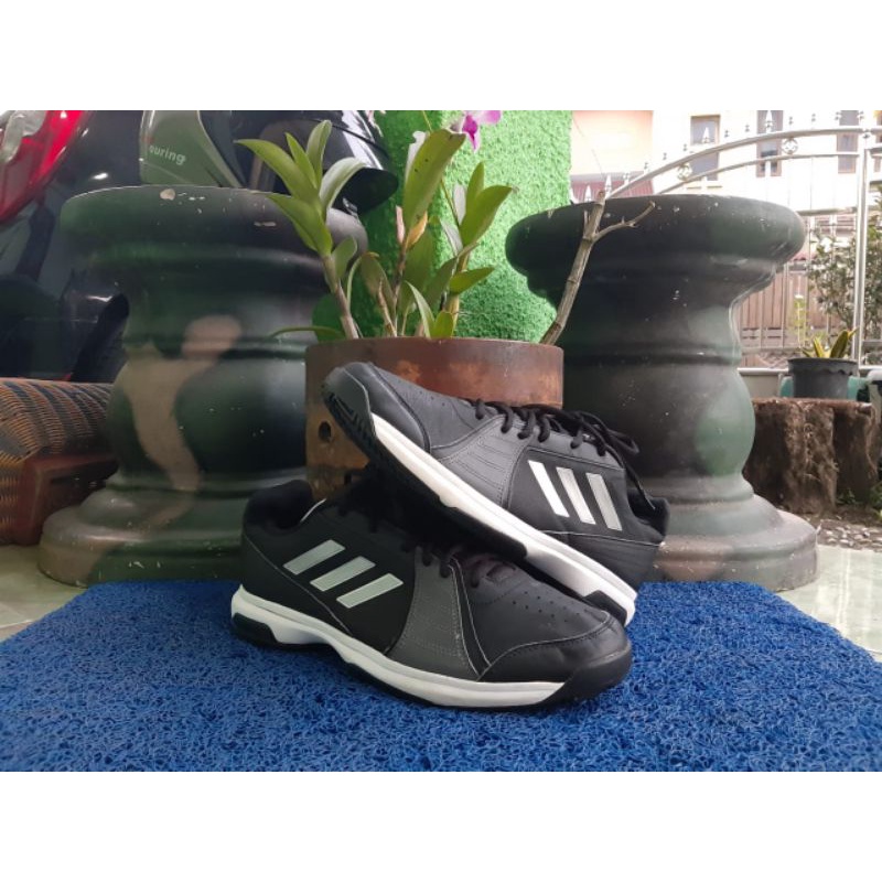 SEPATU TENIS ADIDAS APPROACH BLACK SILVER SIZE 44 SECOND