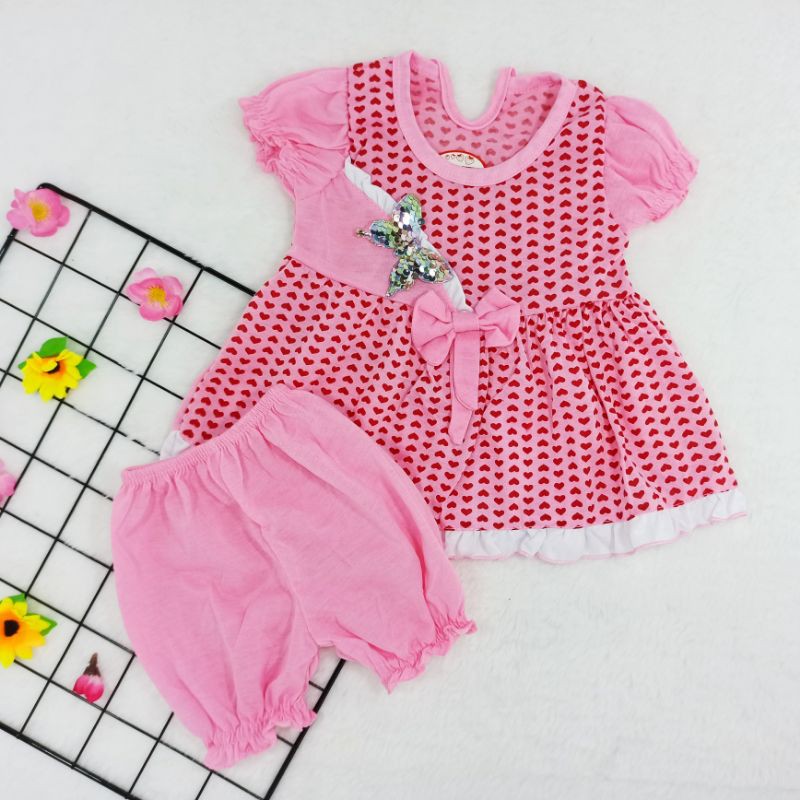 [Ss-7012] Baju Bayi Newborn 0-6bulan, Pakaian Bayi, Setelan Dress Bayi