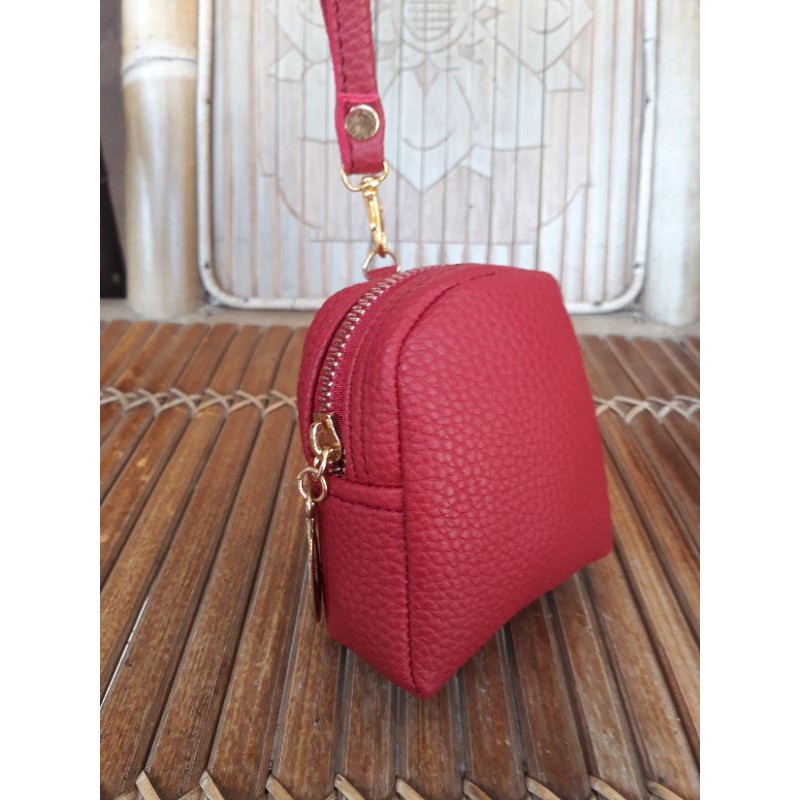 Dompet Wanita Papirut  Koin Intan WIDIANA Terlaris COD-Maroon