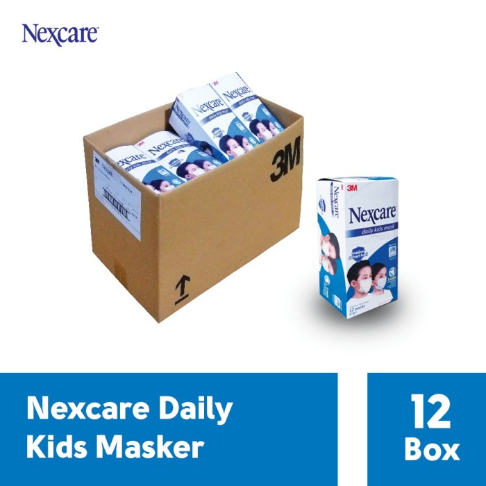 Laihoshope 3M Masker Anak Nexcare Kids Mask 3 Ply - 1 Karton 432 Masker
