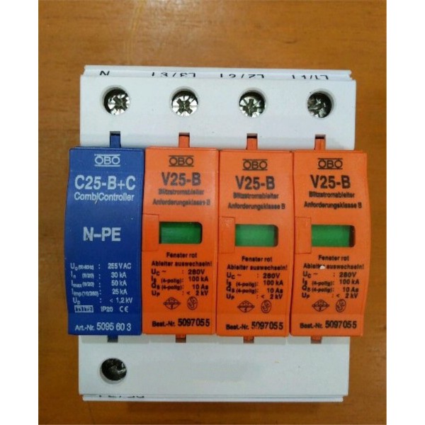 Surge Arrester OBO V25-B 3 Phase + NPE / Surge Arrester OBO 3P V25-B + NPE