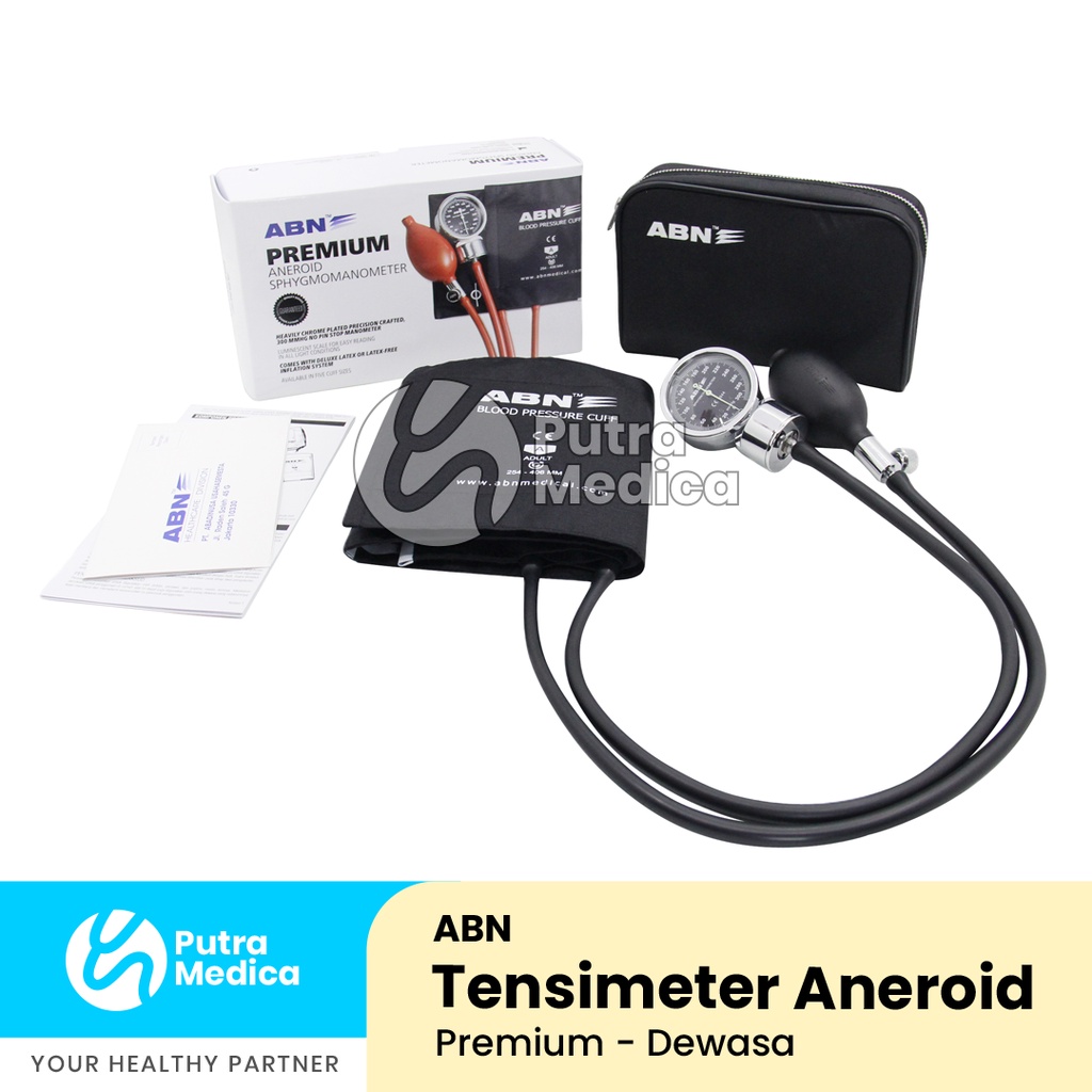 ABN Tensimeter Aneroid Premium / Tensi Jarum Manual / Alat Ukur Tekanan Darah / Sphygmomanometer
