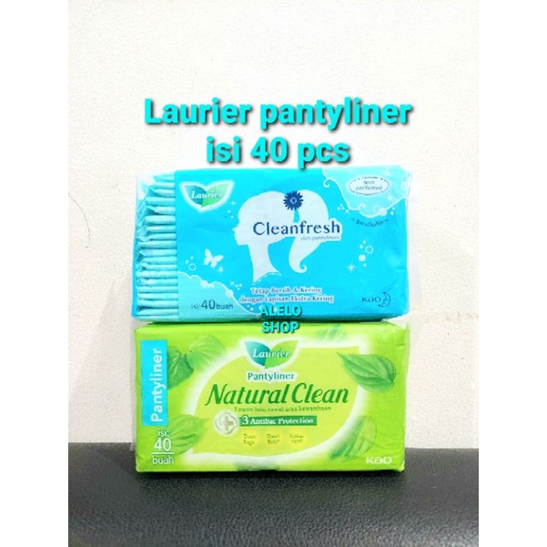 Jual Laurier pantyliner 40 clean fresh natural clean non perfumed sirih