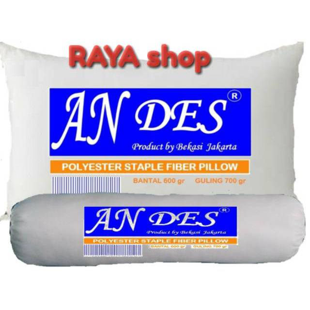 PAKET 1 Bantal 1 Guling Andes dapat 2 pics empuk dan lembut